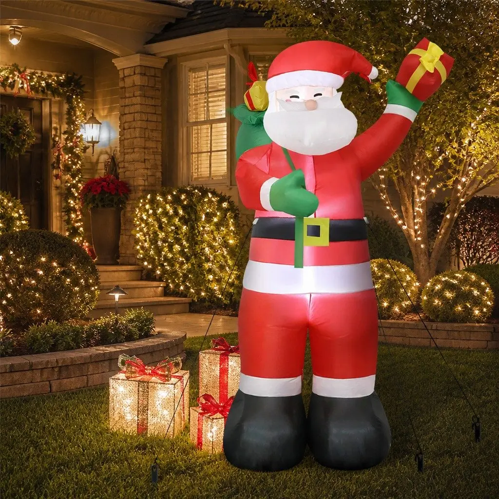 Inflatable Santa Claus Decoration 2.4M LED Multi-colour Outdoor Indoor Display