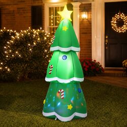 Inflatable Christmas Tree 1.5M LED Flashing Lights Musical Outdoor Garden