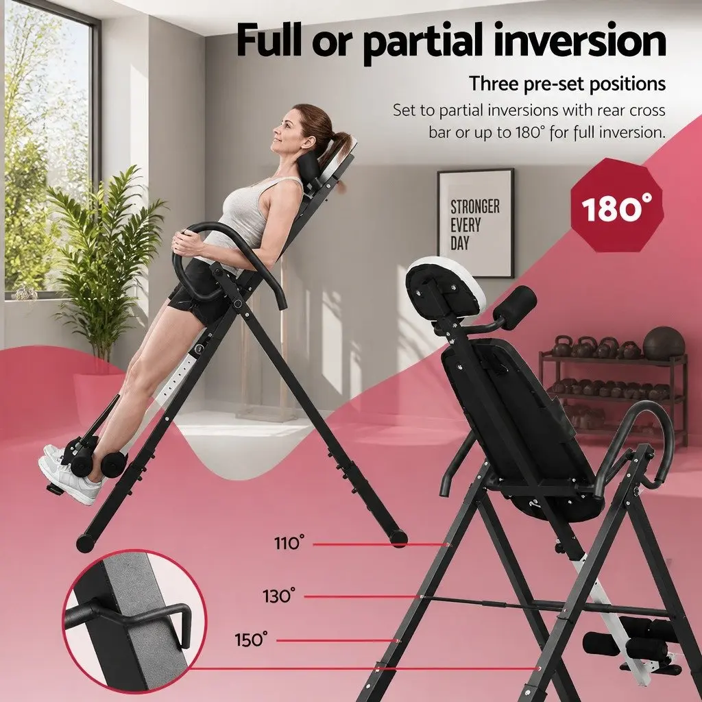 Inversion Table Back Stretcher Home Gym Exercise Equipment Adjustable Inversion Range Red or Black