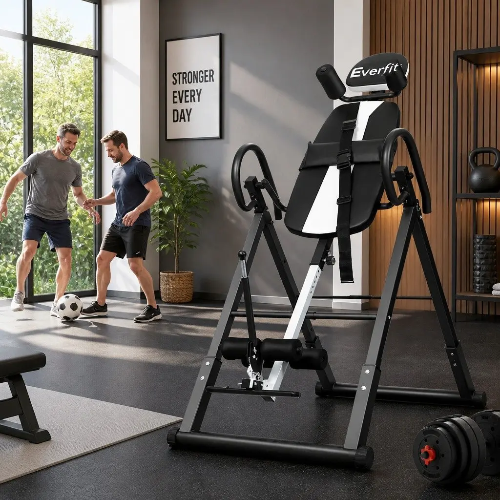 Inversion Table Back Stretcher Home Gym Exercise Equipment Adjustable Inversion Range Red or Black