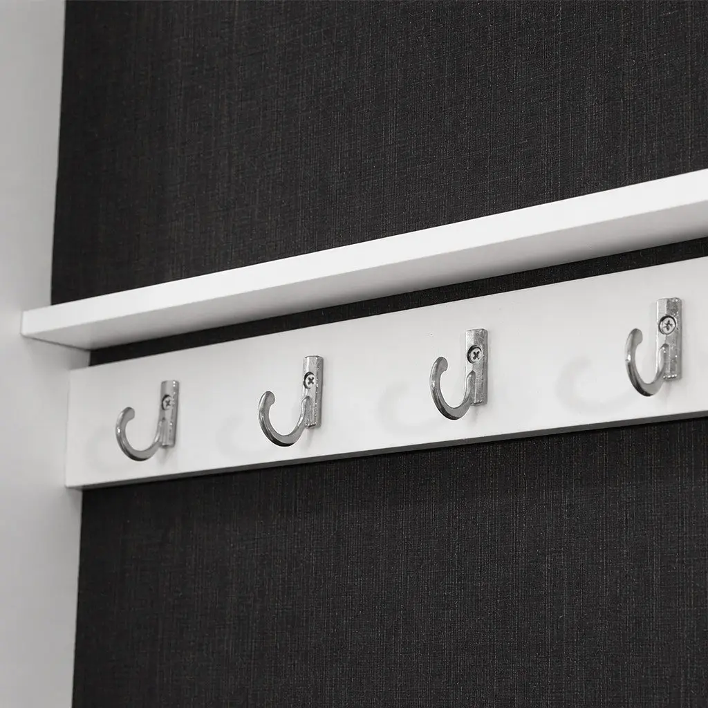 Full Length Mirror Jewellery Cabinet Wall Mounted Door Hanging Storage Lockable White