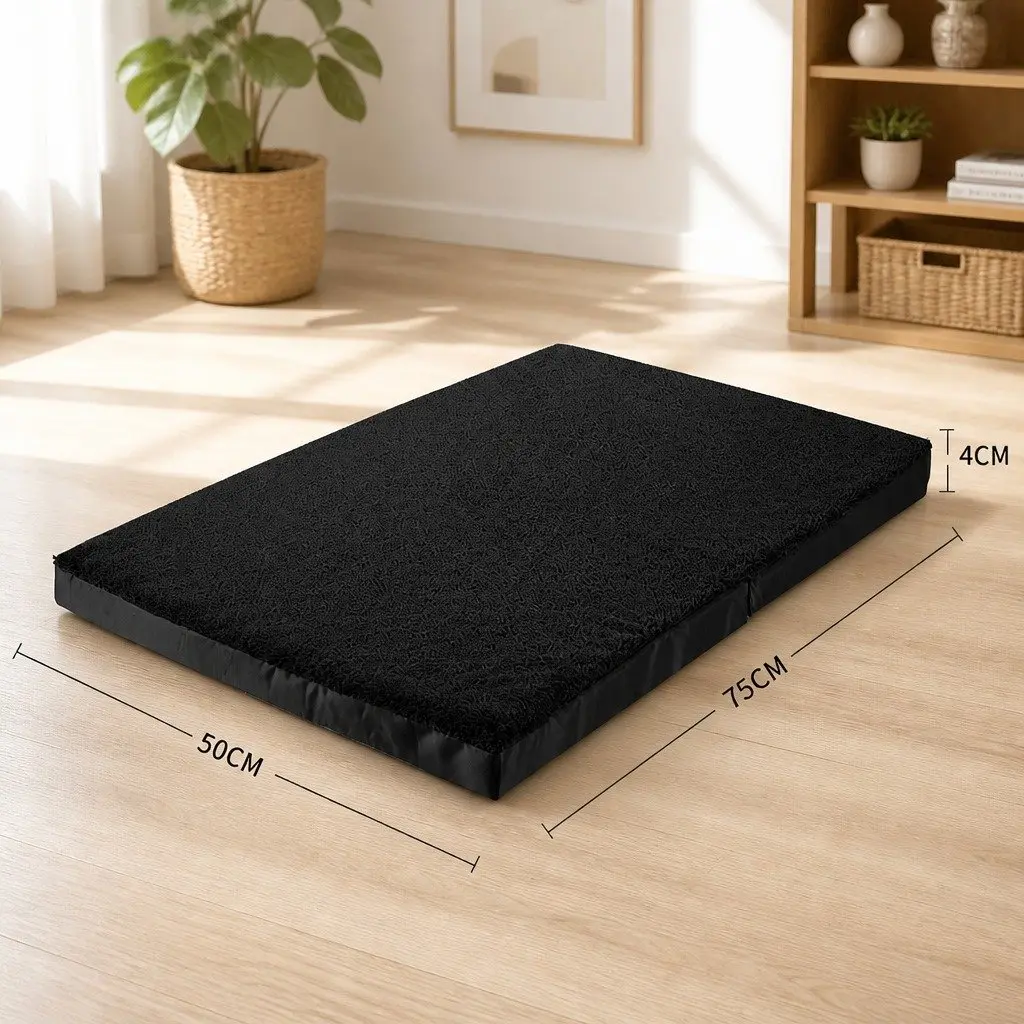 Foldable Pet Bed Orthopedic Medium Black