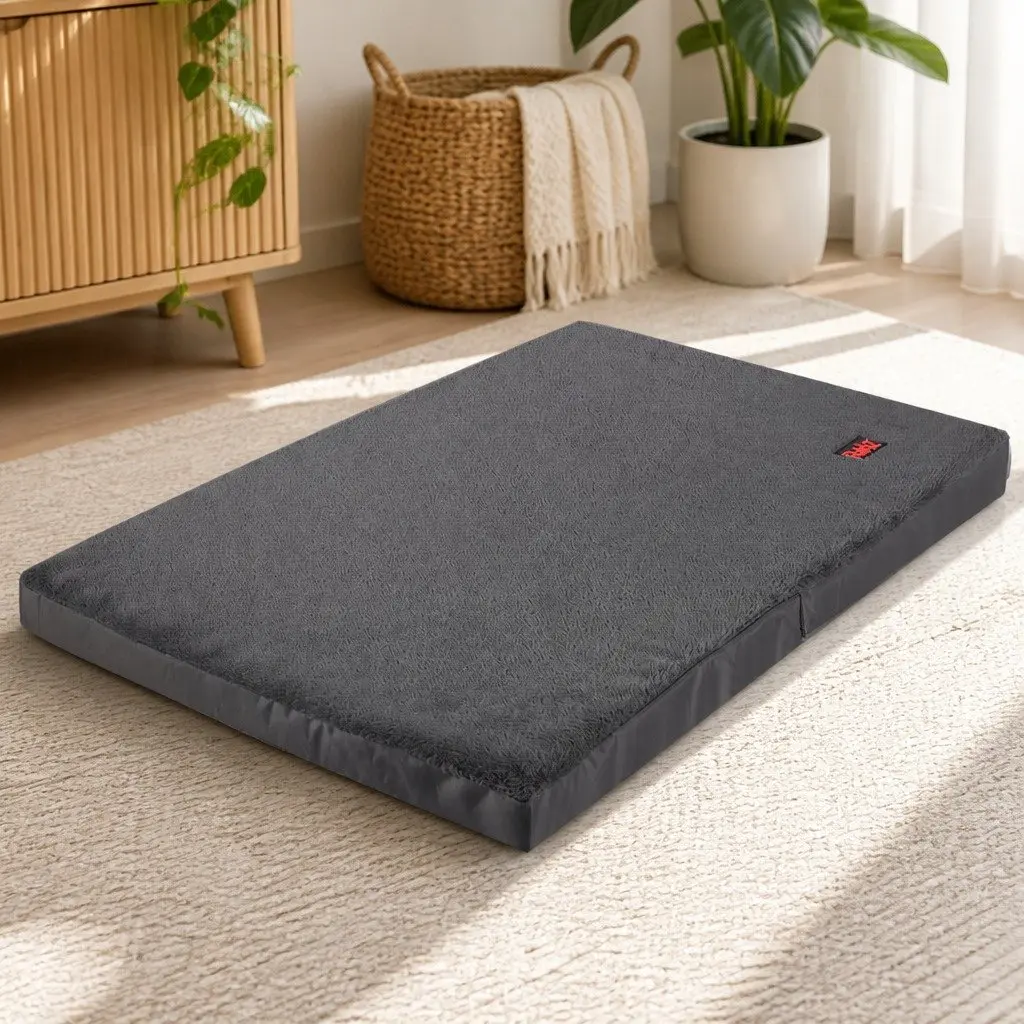 Pet Bed Foldable Dog Mattress XX-Large Grey Portable Sleep Mat