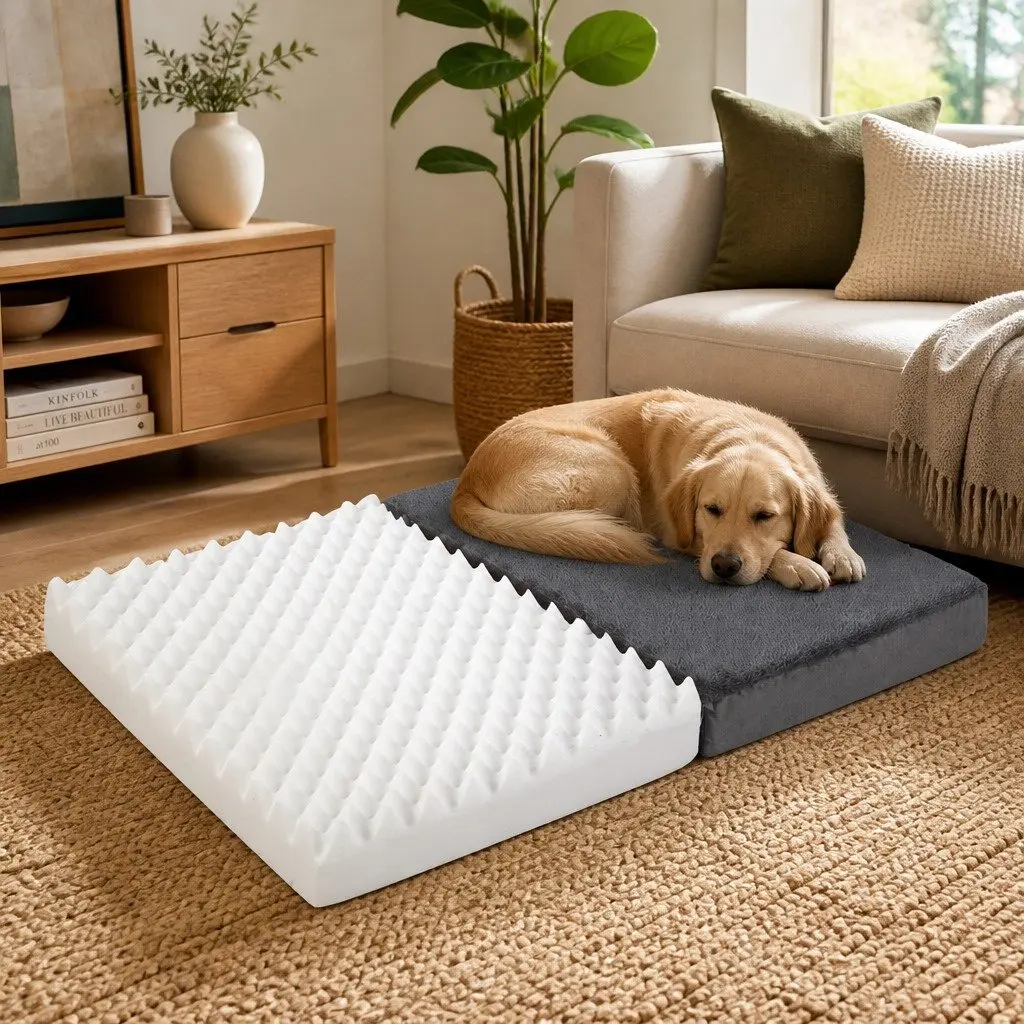 Pet Bed Foldable Dog Mattress XX-Large Grey Portable Sleep Mat