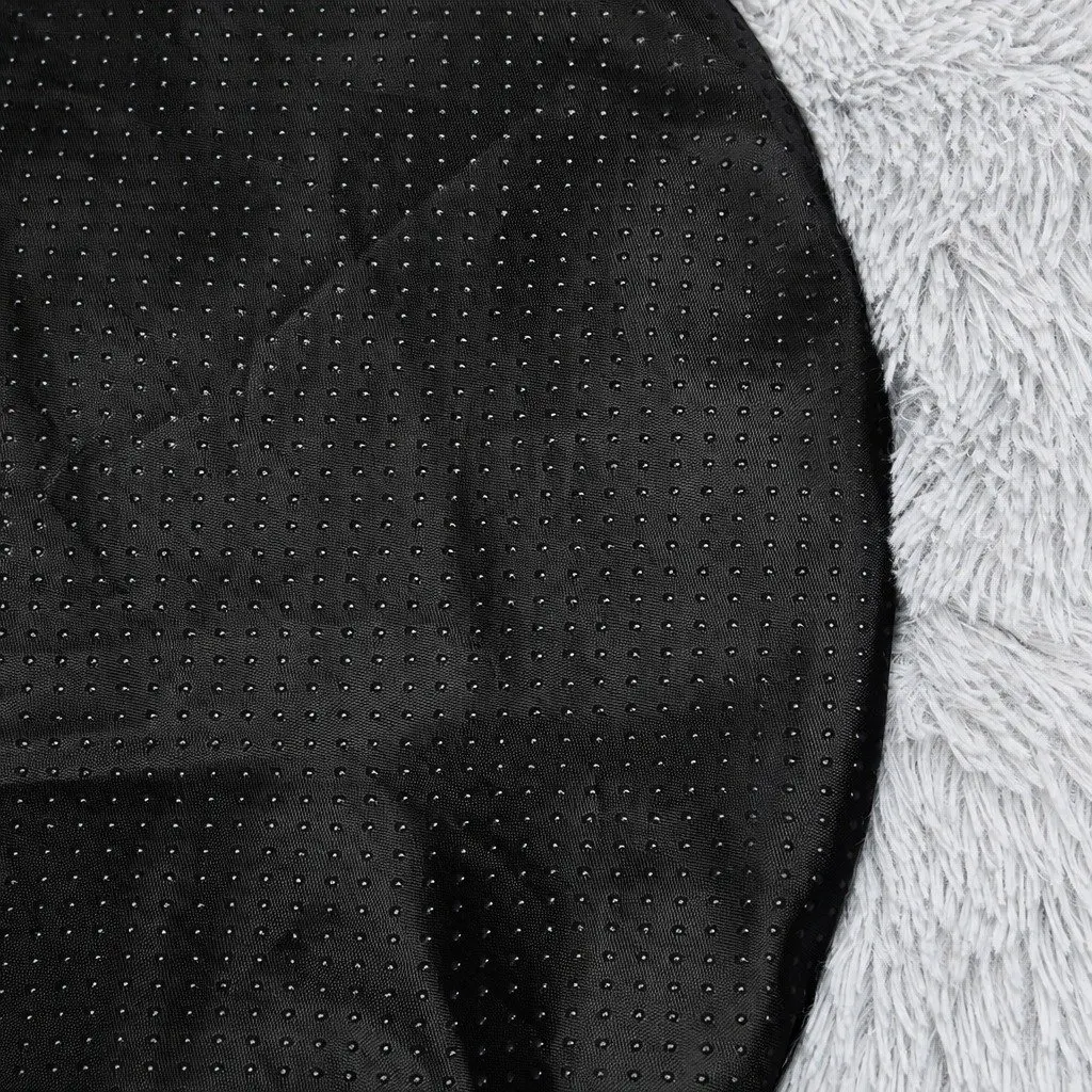 Pet Bed Dog Bed Medium Grey Donut-Shaped Calming Lounger Washable