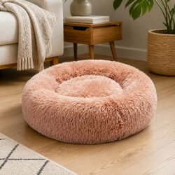 Comforting Pink Donut Pet Bed – Easy to Clean