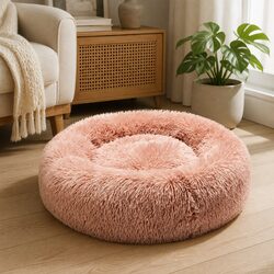 Comfortable and Durable XL Pink Donut Pet Bed
