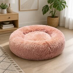 Pet Bed Dog Beds Donut Calming Cushion Sleeping Mat Lounger XXL Pink