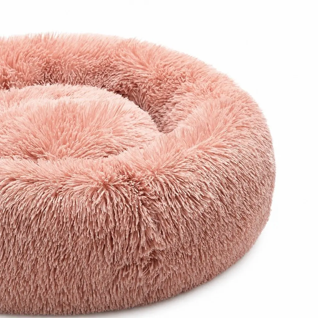 Pet Bed Donut Calming Cushion Sleeping Mat Lounger XXL Pink