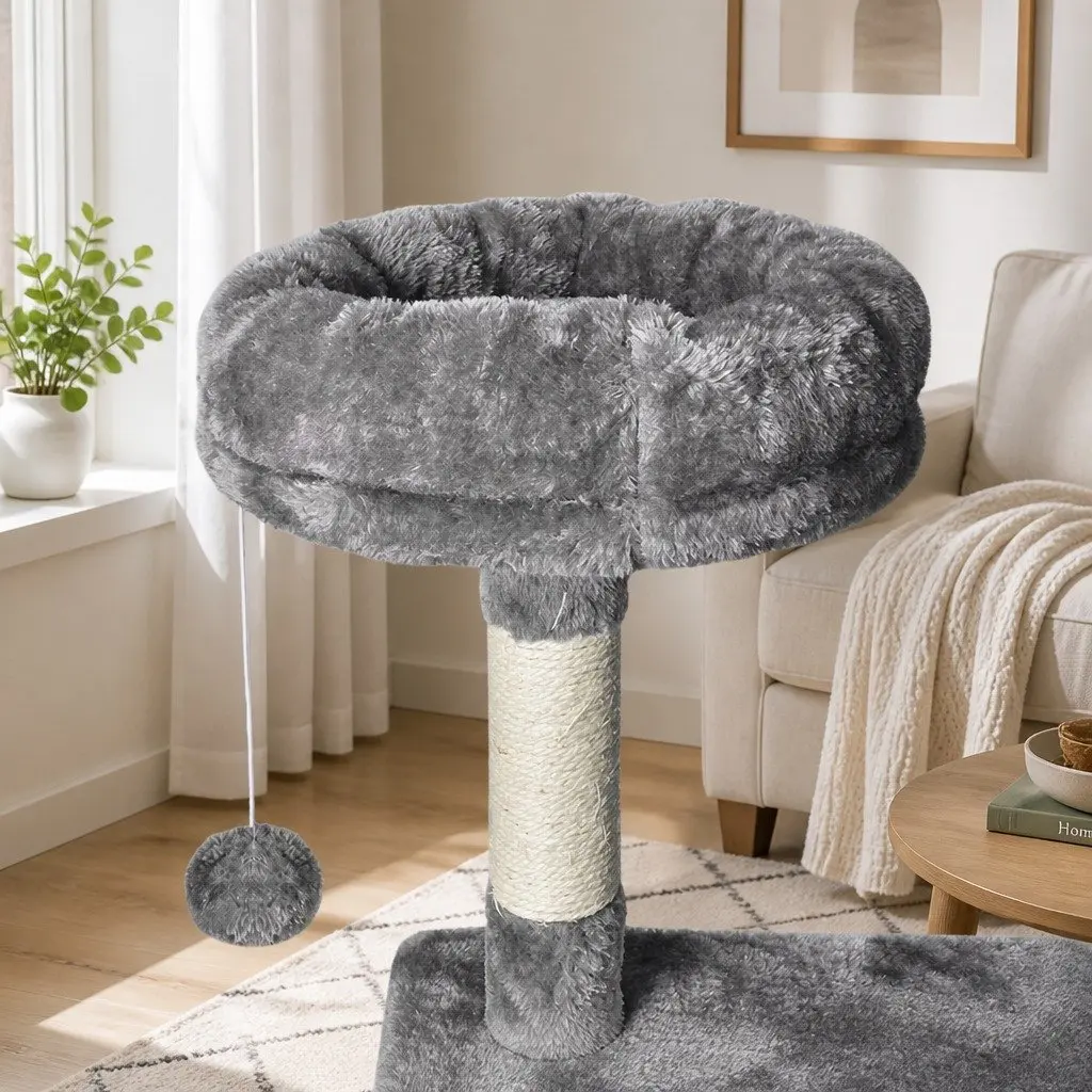 Cat Tree Multi-Level Climbing Tower 130cm Grey
