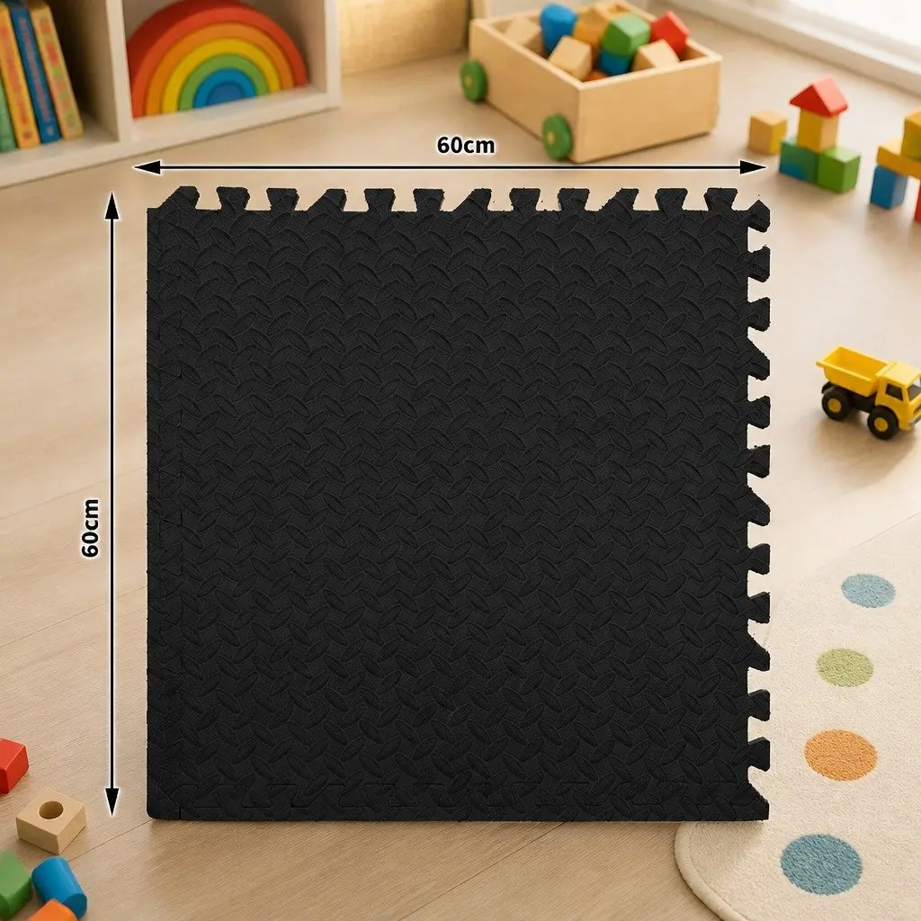 Interlocking Soft Play Mat for Kids Cushioned EVA Foam 60cm Square Tiles
