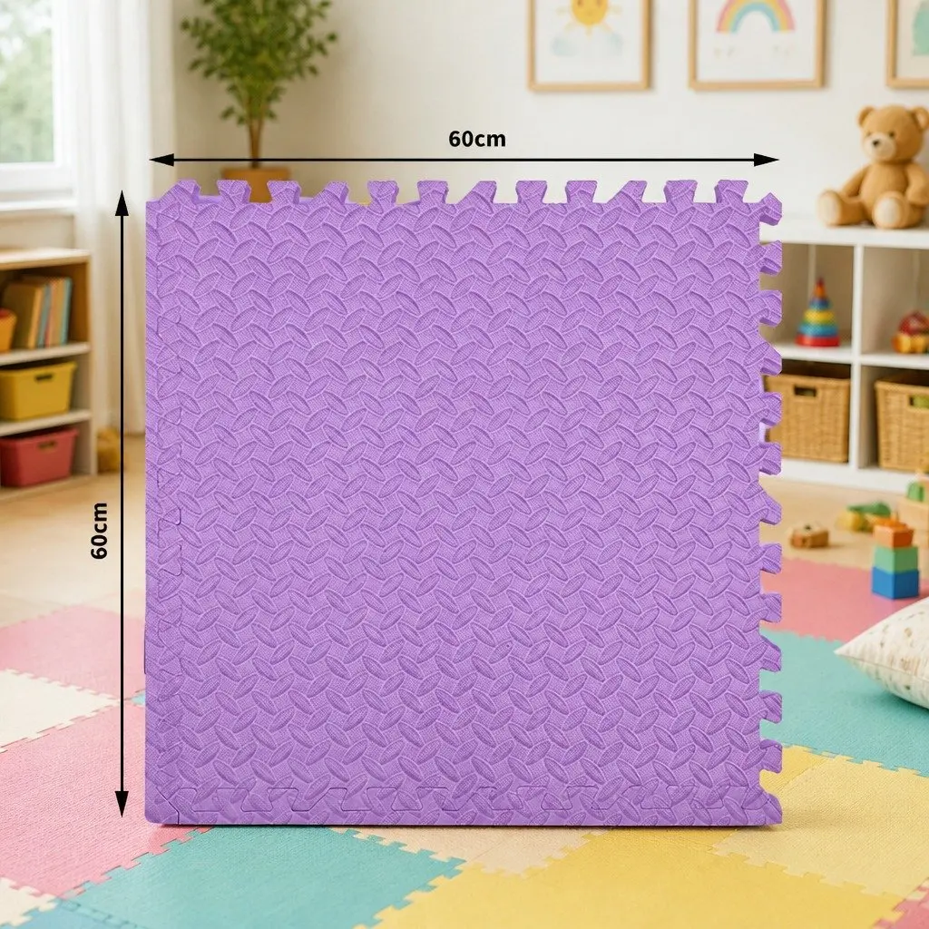 Kids EVA Foam Play Mat Tiles Soft Puzzle Floor Mats 60cm Interlocking Beige Black Coffee Green Grey Navy Pink Purple Red White Yellow Blue