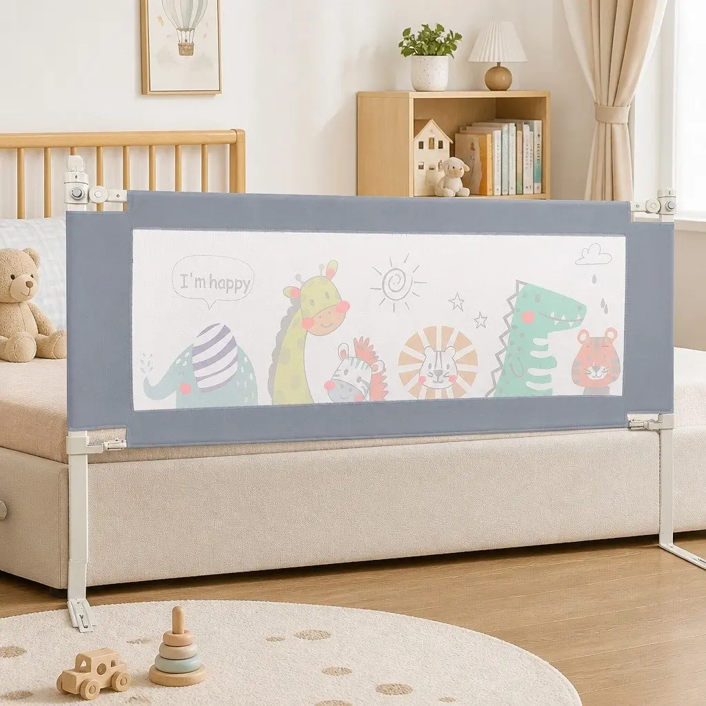 Bed Rail Guard Adjustable Safety Barrier Medium Multi-coloured