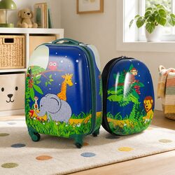 Kids Luggage Set 16" 13" 2-Piece Carry-On Suitcase Backpack Travel