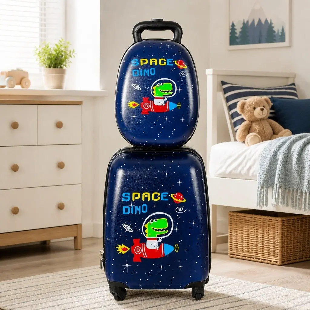 Kids Luggage Set 2PC Travel Suitcase Backpack Lightweight 31cm 21cm 44cm Colour as per gallery selection