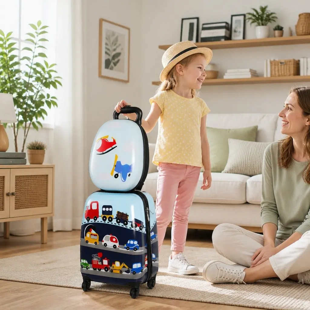 Kids Luggage Set Travel Suitcase Backpack 2 Piece 31cm 21cm 44cm 25cm 13cm 32cm