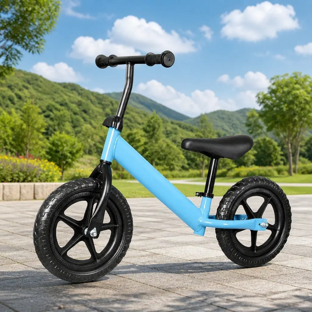 Balance Bike Kids Training Bicycle Adjustable Seat Handlebar Blue 30cm