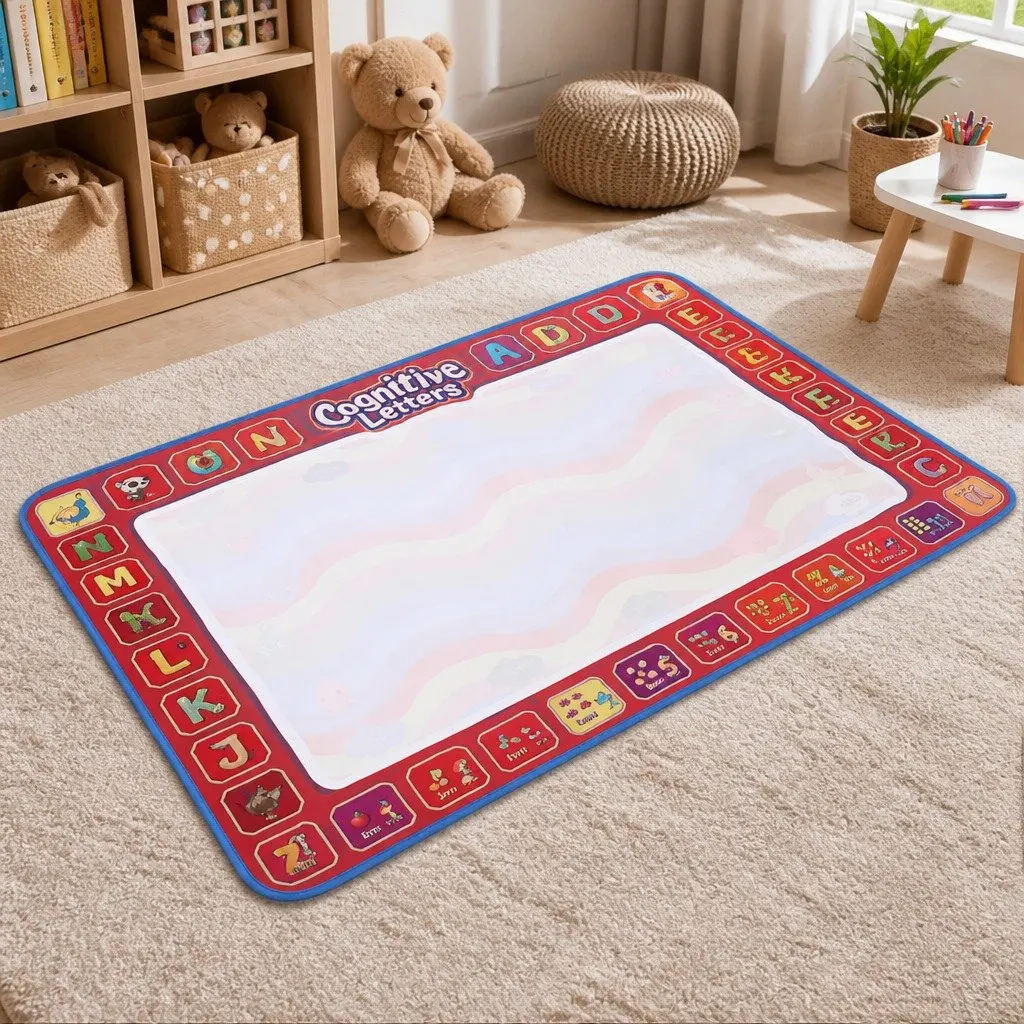 Kids Water Doodle Mat Reusable Drawing Board 150cm x 110cm Multi-colour