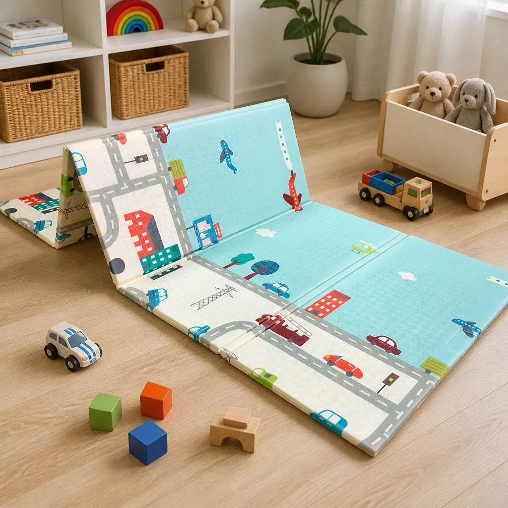 Kids Play Mat Tummy Time Activity 180cm x 200cm Multi-coloured