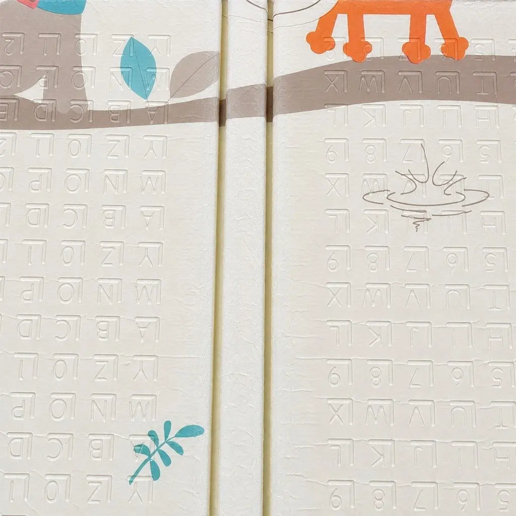 Kids Play Mat Double-Sided Foam Crawling Pad 180cm x 200cm Multi-coloured
