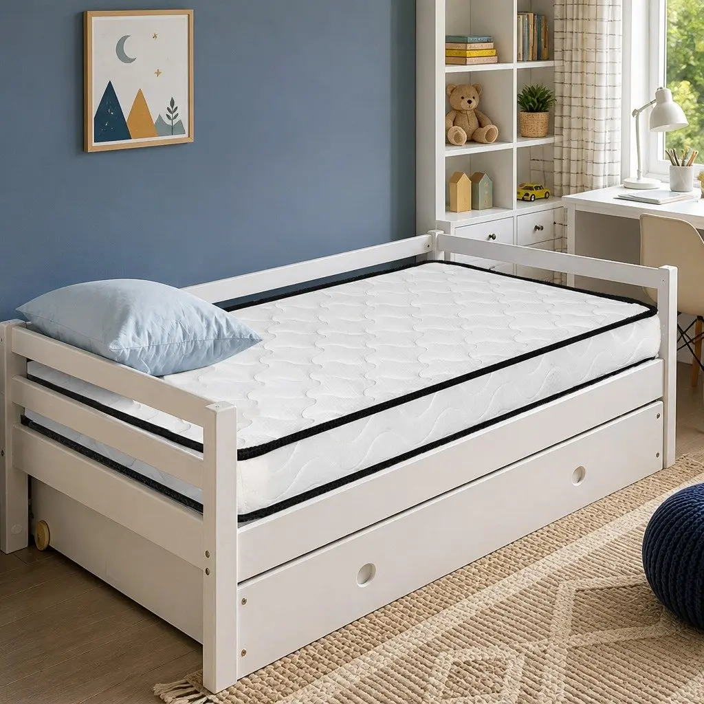 Baby Cot Mattress Firm Support Reversible 70cm x 130cm White