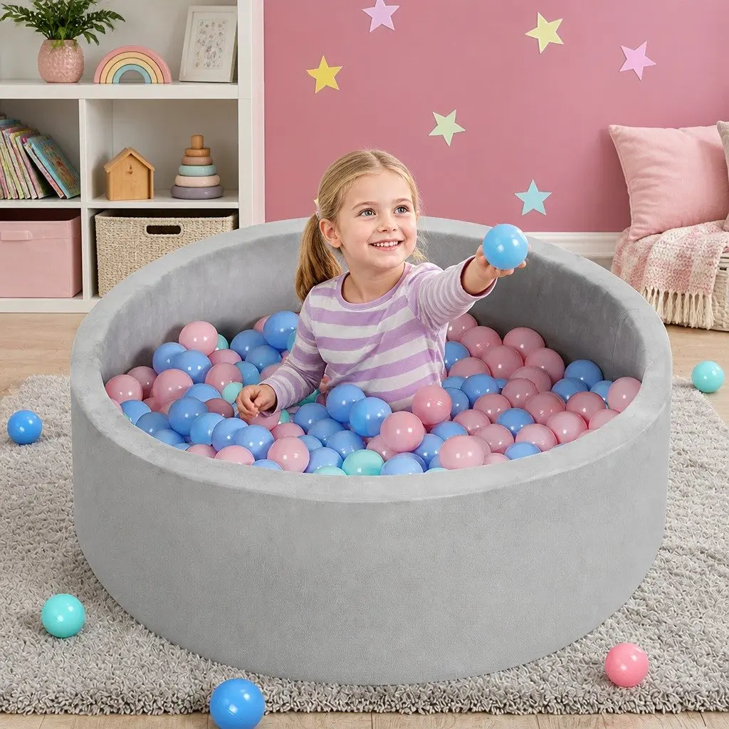 Kids Ball Pit Indoor Play Sensory Toy 35cm Grey