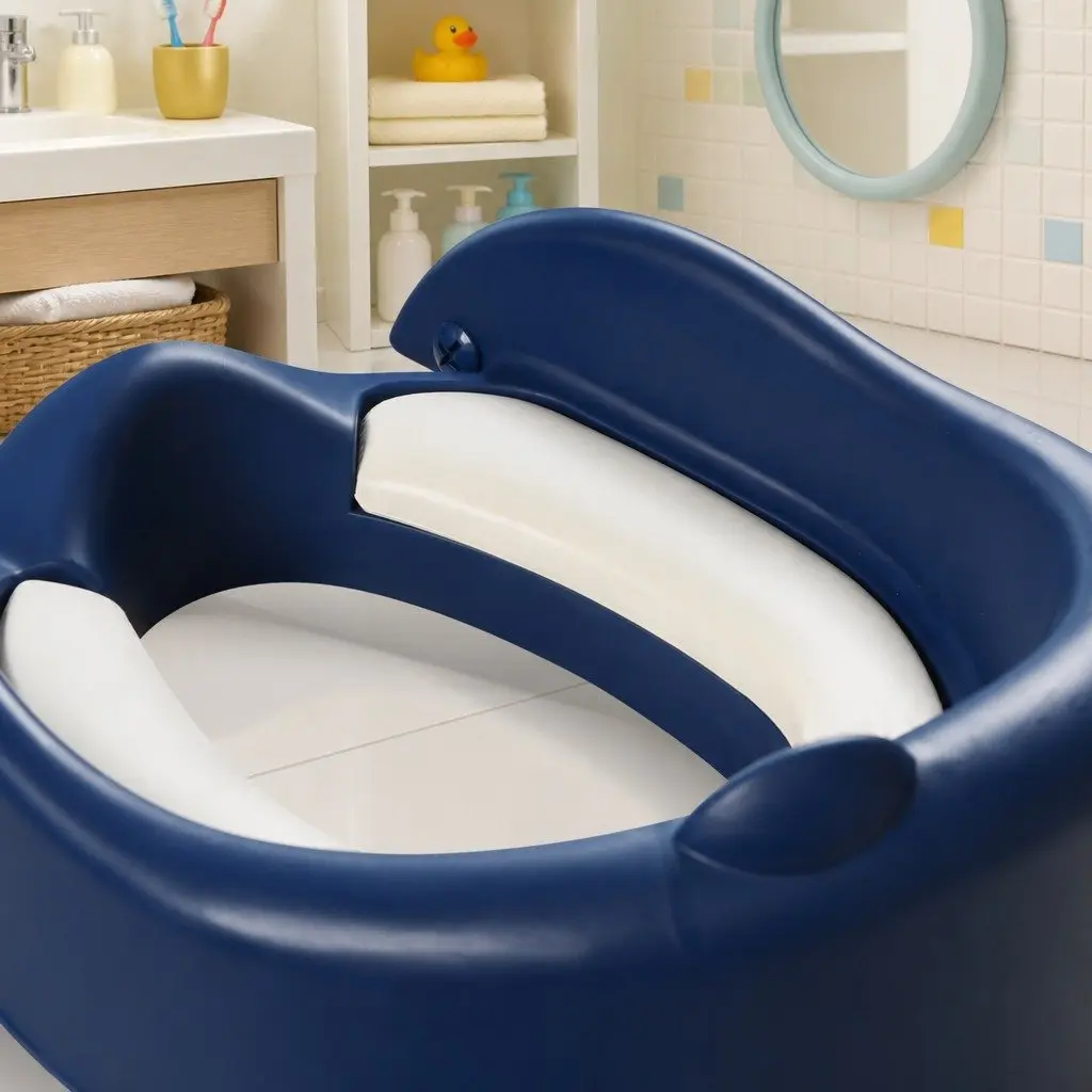 Kids Toilet Ladder Step Stool Training Seat Potty Chair Foldable Toddler Blue