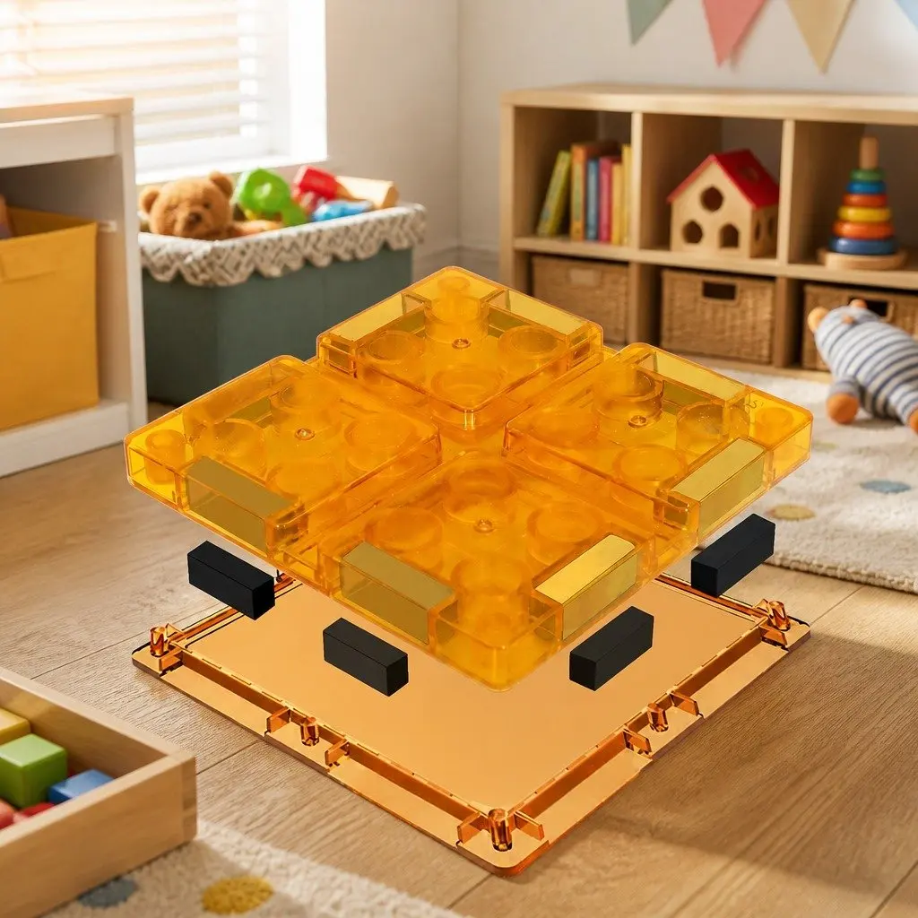 Kids Magnetic Tiles Building Blocks Set 63pcs Dinosaur Themed Educational Toy