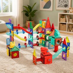 170-Piece Dinosaur Magnetic Tiles for Safe Play