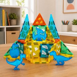 Durable and Safe Dinosaur Themed Magnetic Blocks