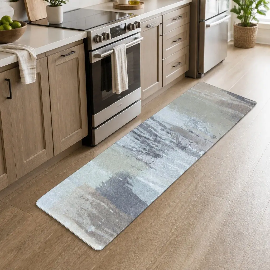 Black Kitchen Mat 45x150cm for Comfort