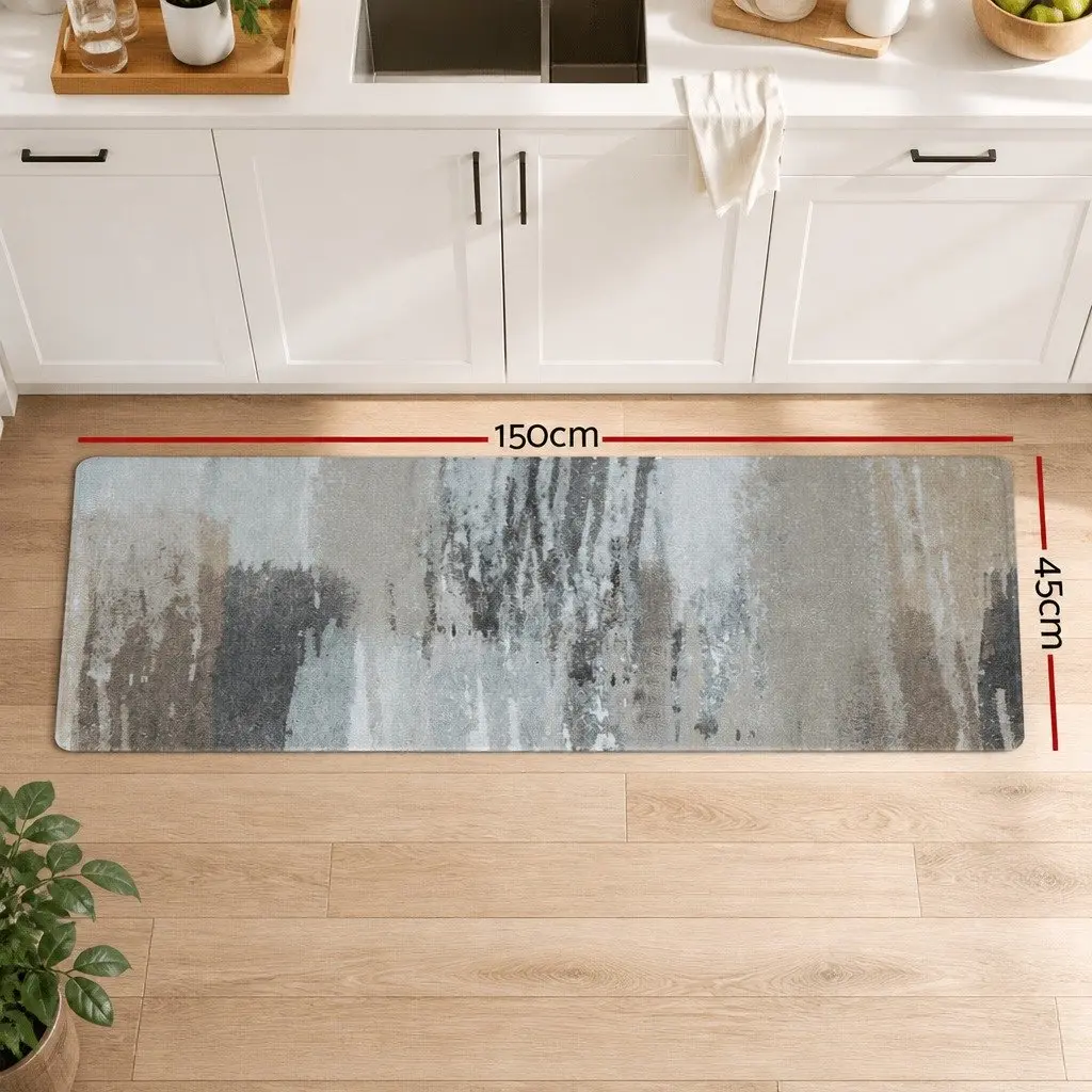 Black Kitchen Mat 45x150cm for Comfort