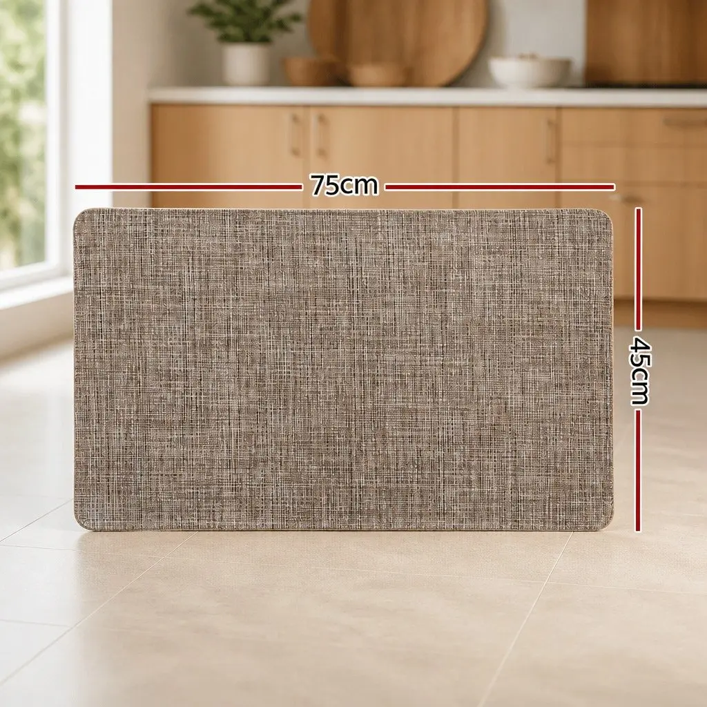 Kitchen Mat Non-slip Comfort 45x75cm Brown Textilene Anti-fatigue