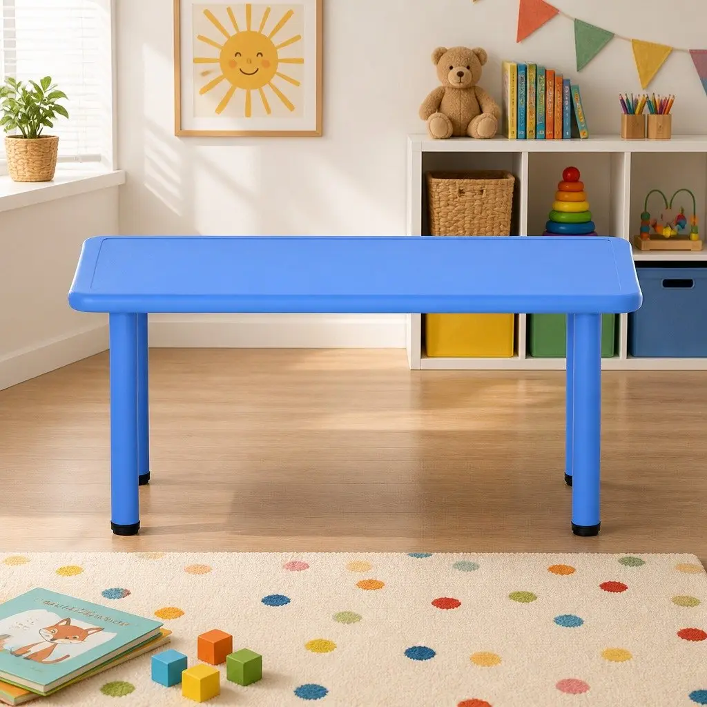 Kids Desk Activity Table Indoor Outdoor Use 120x60cm Blue