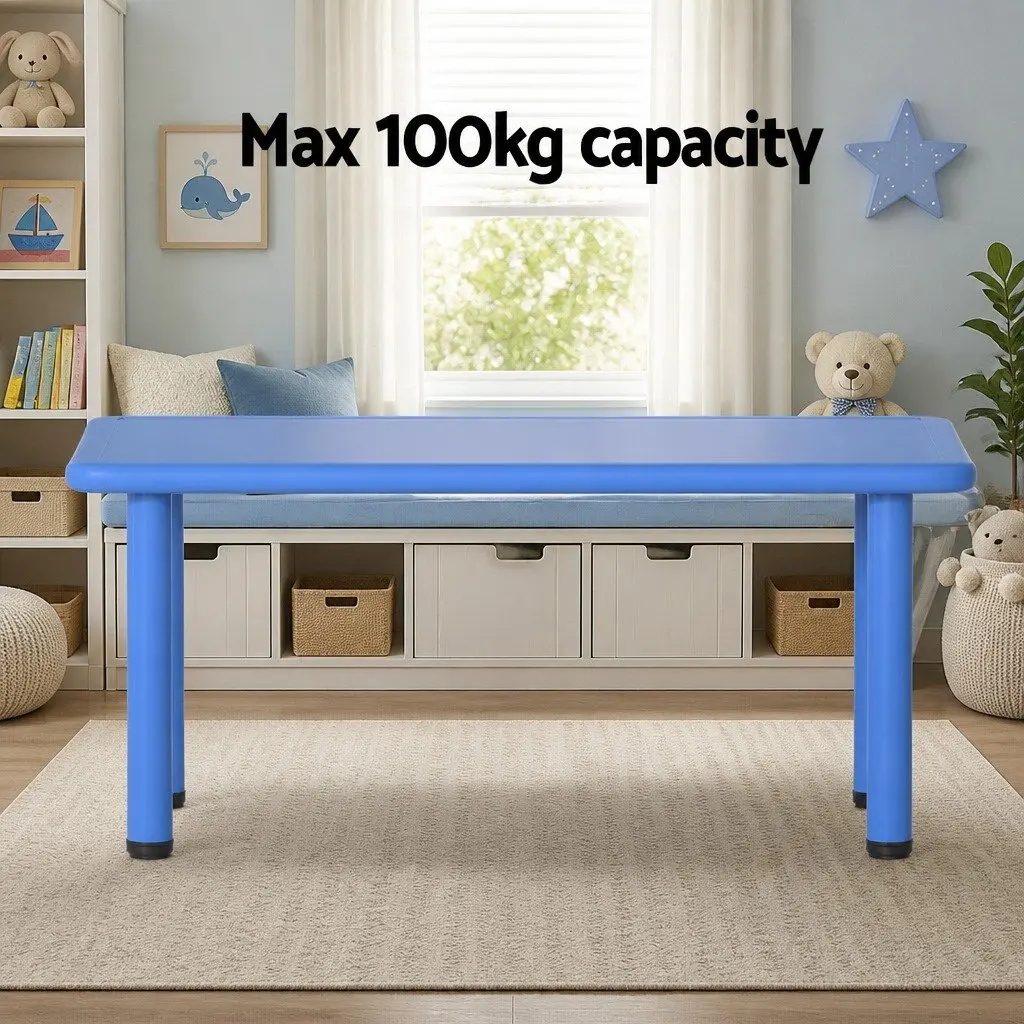 Kids Desk Activity Table Indoor Outdoor Use 120x60cm Blue