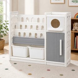 Practical Kids Bookshelf and Toy Storage Organizer