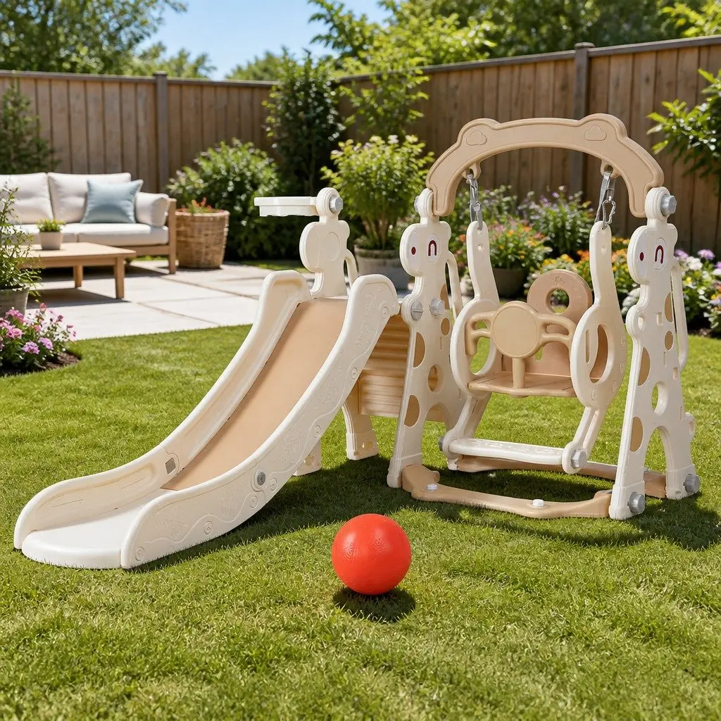 Kids Slide Swing Set for Fun