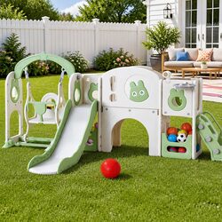 Reliable 4-in-1 Kids Swing Slide Set for Endless Fun