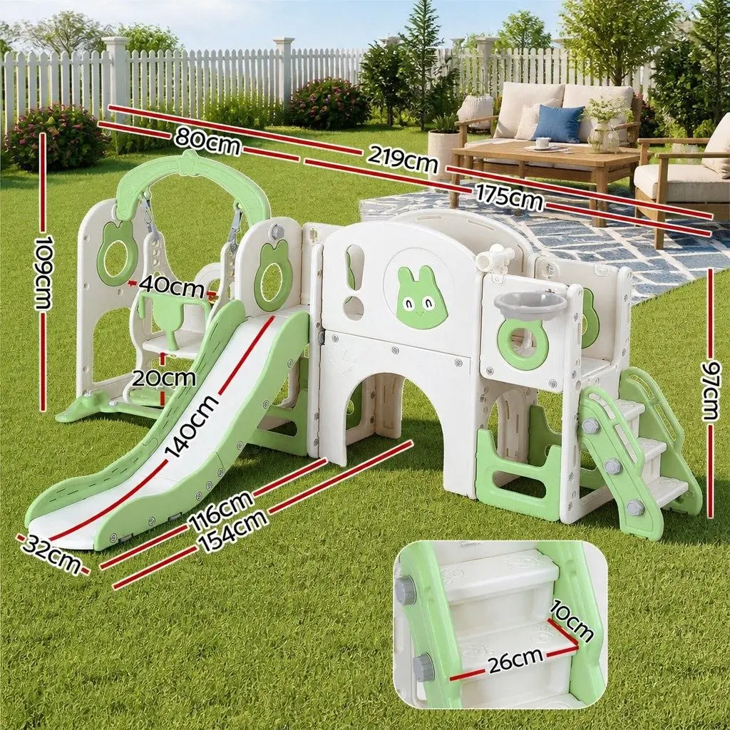 4-in-1 Kids Swing Slide Set for Endless Fun