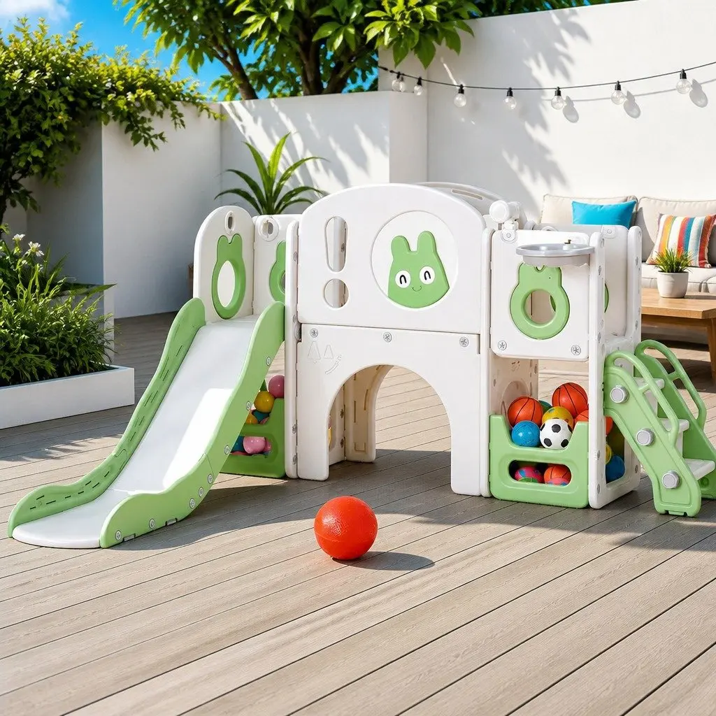 Kids Slide Swing Set for Active Play