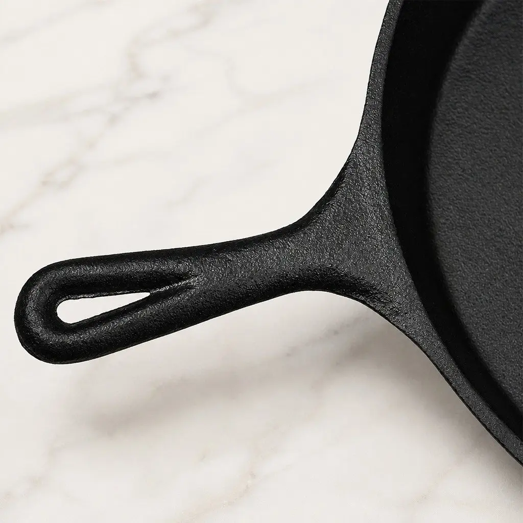 Cast Iron Frying Pan Non Stick Skillet 29.7 cm Black