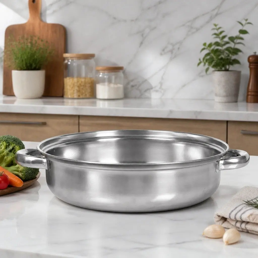 Stainless Steel 3 Layer Steamer Pot Vegetable Meat Cooking 27cm Silver