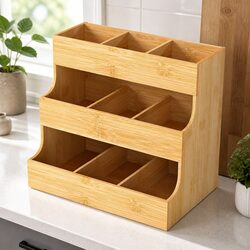 Reliable Bamboo Tea Bag Organizer - Great for Tea Lovers