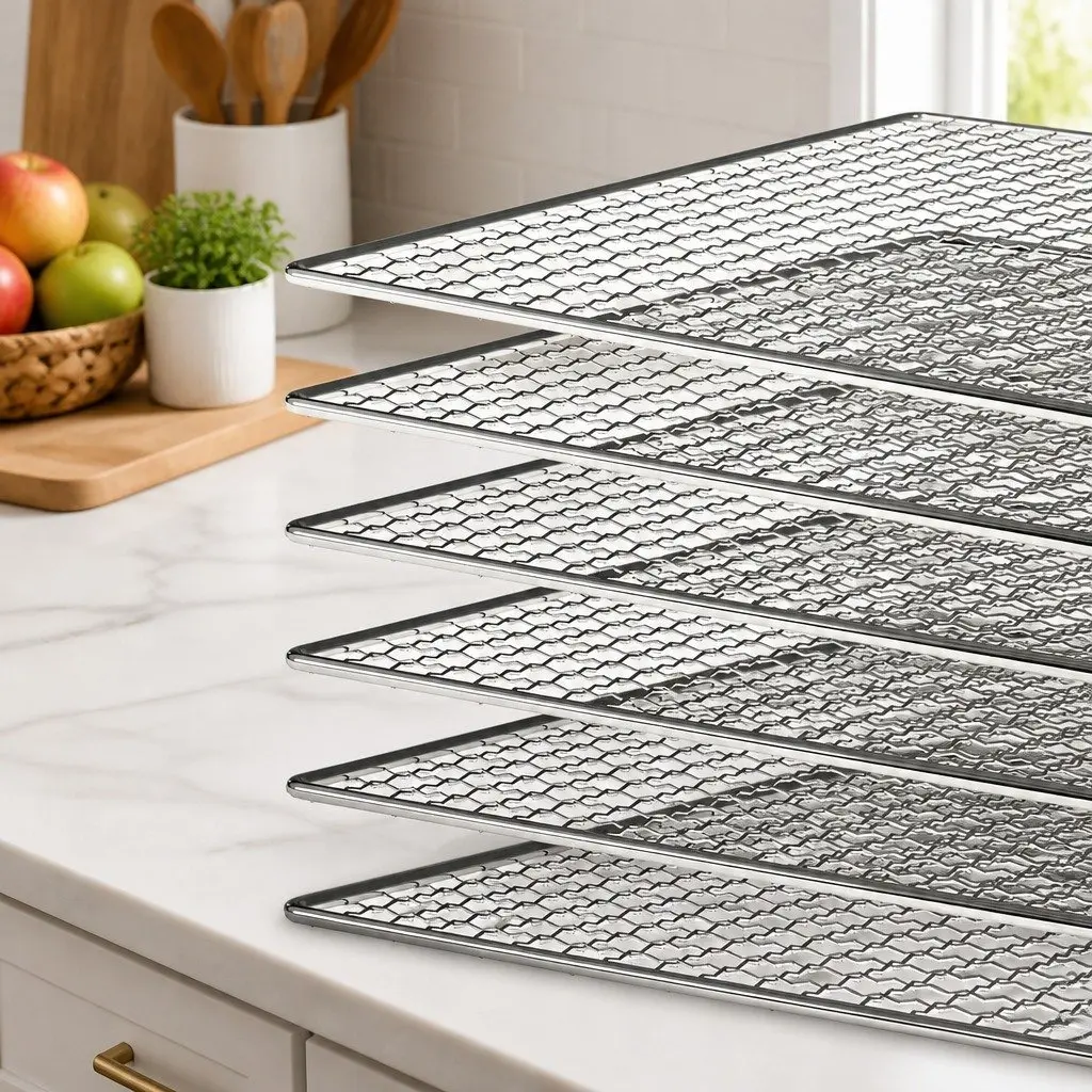 Food Dehydrator Digital Temperature Control 6 Tray Stainless Steel Black