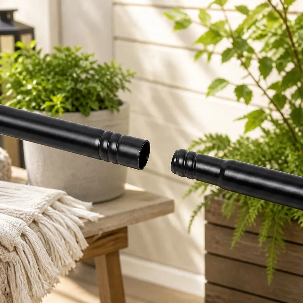 Bird Feeder Pole Station Adjustable Height 224cm 8 Hooks Black Outdoor Garden Stand