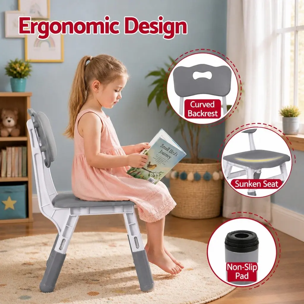 Kids Table and Chair Set with Draw-on Surface