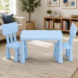 Comfortable Kids Table and Chairs Set in Blue