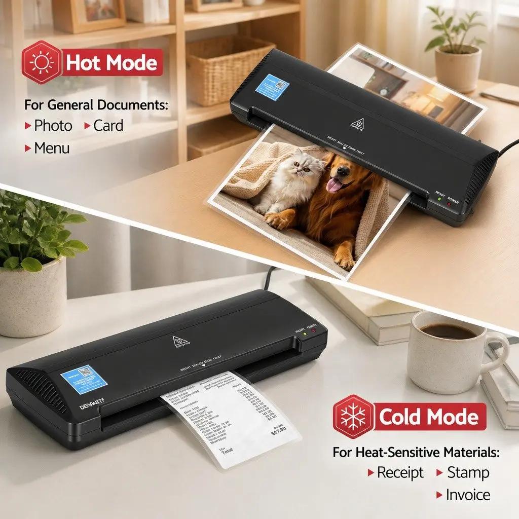 A3 Laminator Machine Hot Cold Thermal Fast Lamination Anti-Jam Black
