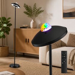 LED Floor Lamp with Galaxy Projector Remote Control 178cm Torchiere Standing