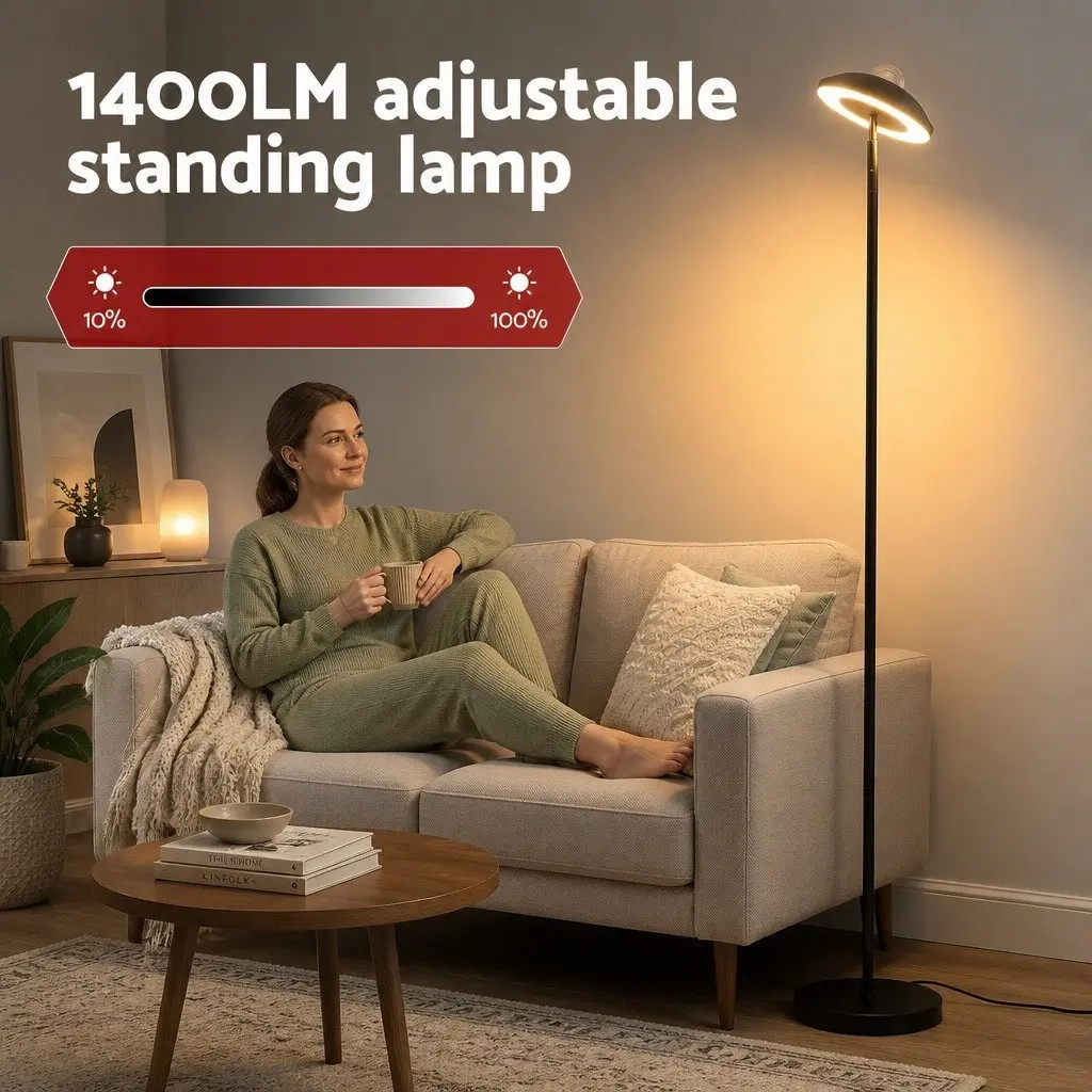 LED Floor Lamp Galaxy Projector 178cm Black